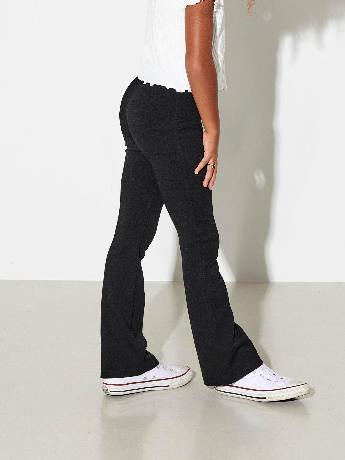 Black bell bottom trousers best sale