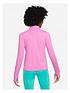  image of nike-older-girls-dri-fit-half-zip-long-sleeve-training-top-pink