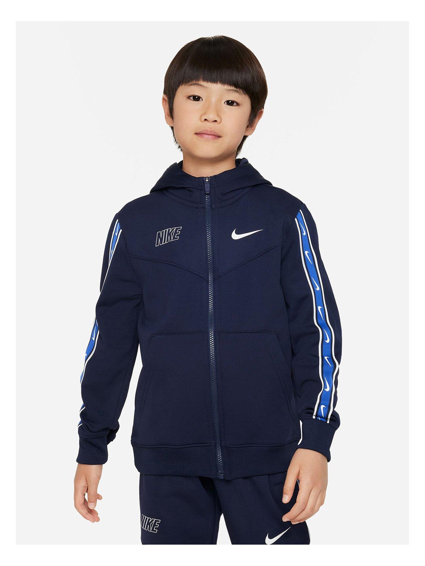 Nike Men's Sportswear Club BB Monogram Hoodie-Blue - Hibbett