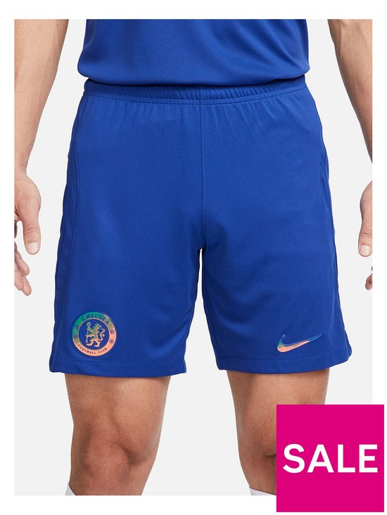 front image of nike-chelsea-2324-home-shorts-blue