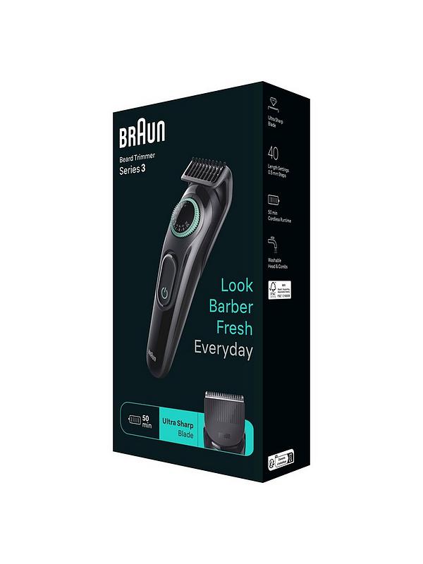 Image 2 of 5 of Braun Beard Trimmer Series 3 BT3411, Trimmer For Men With 50-min Runtime