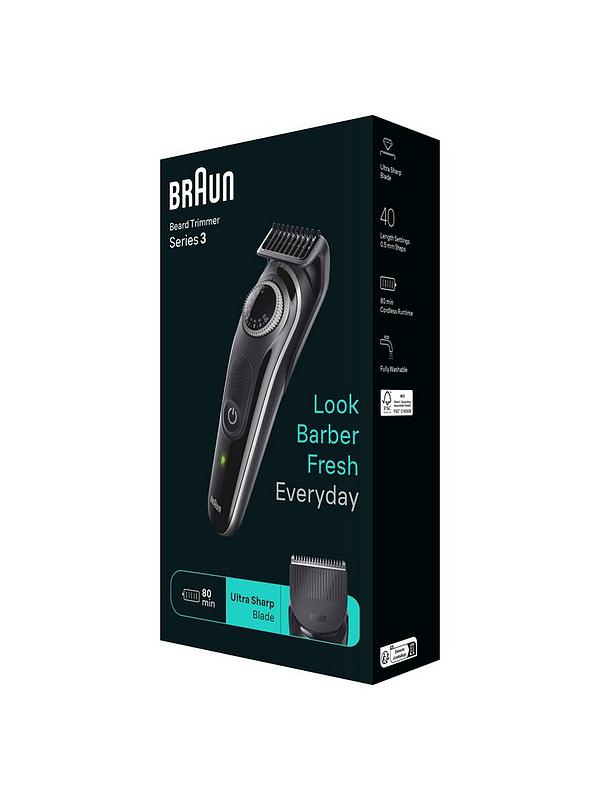 Image 3 of 7 of Braun Beard Trimmer Series 3 BT3440, Trimmer For Men With 80-min Runtime