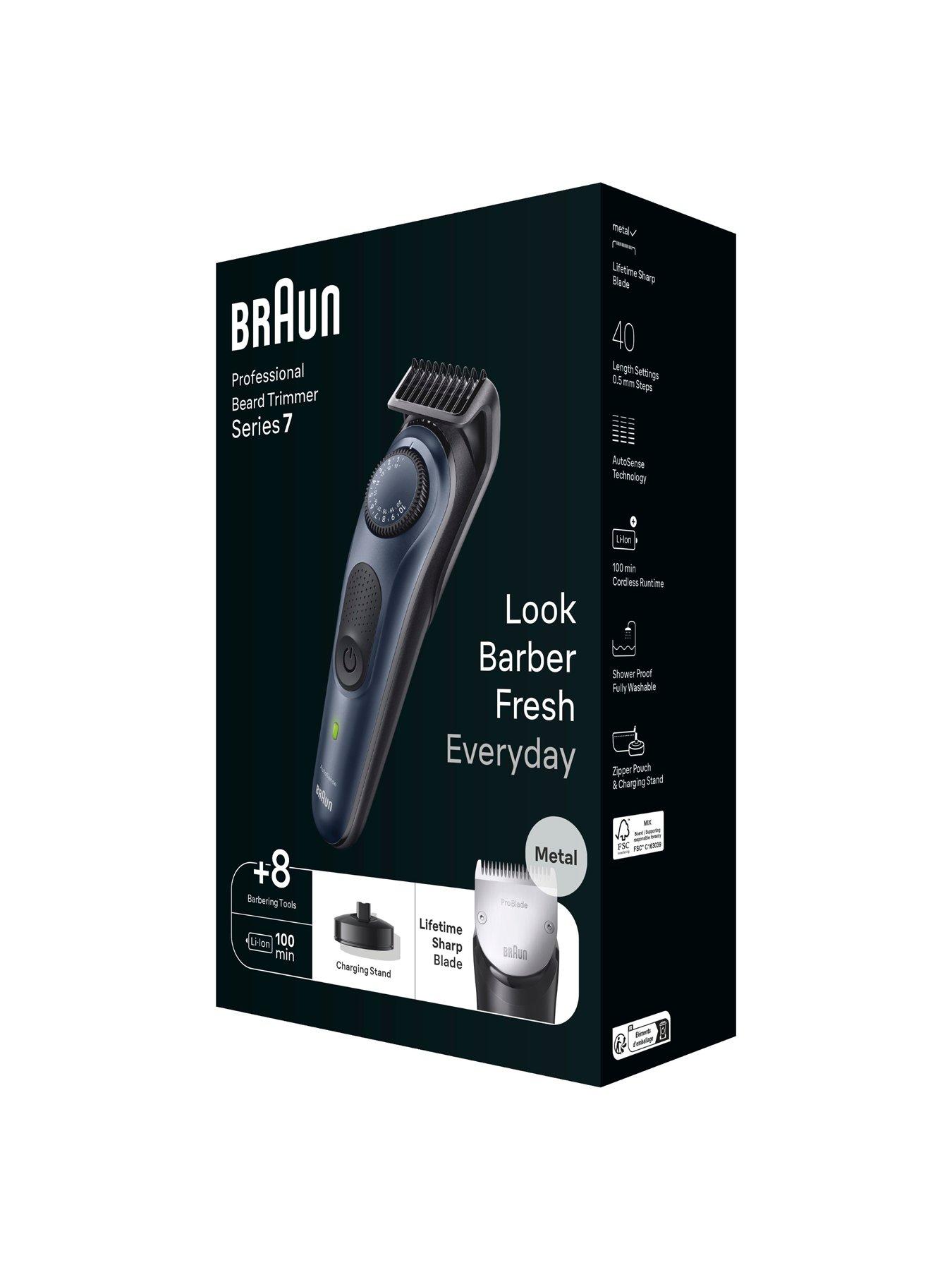 Braun Beard Trimmer Series 7 BT7421, Trimmer With Barber Tools And 100-min  Runtime