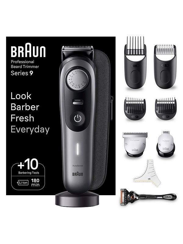 Image 2 of 7 of Braun Beard Trimmer Series 9 BT9420, Trimmer With Barber Tools And 180-min Runtime