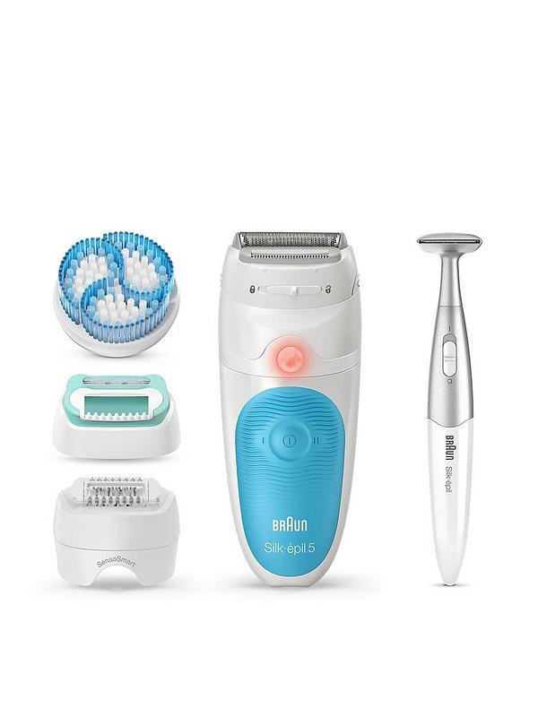 Image 1 of 7 of Braun Silk-&eacute;pil 5, Epilator For Gentle Hair Removal, With 5 Extras, Pouch, Bikini Styler, 5-815