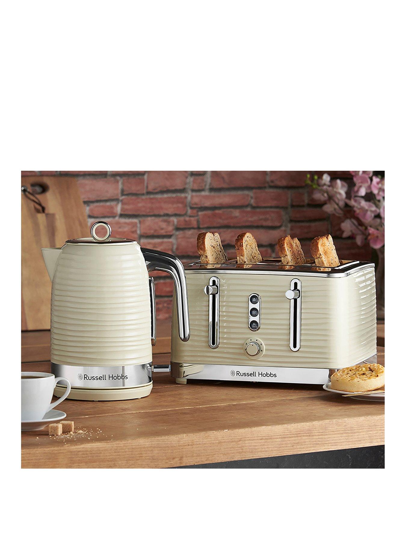 Product photograph of Russell Hobbs Inspire Cream Kettle Amp Toaster Bundle from very.co.uk