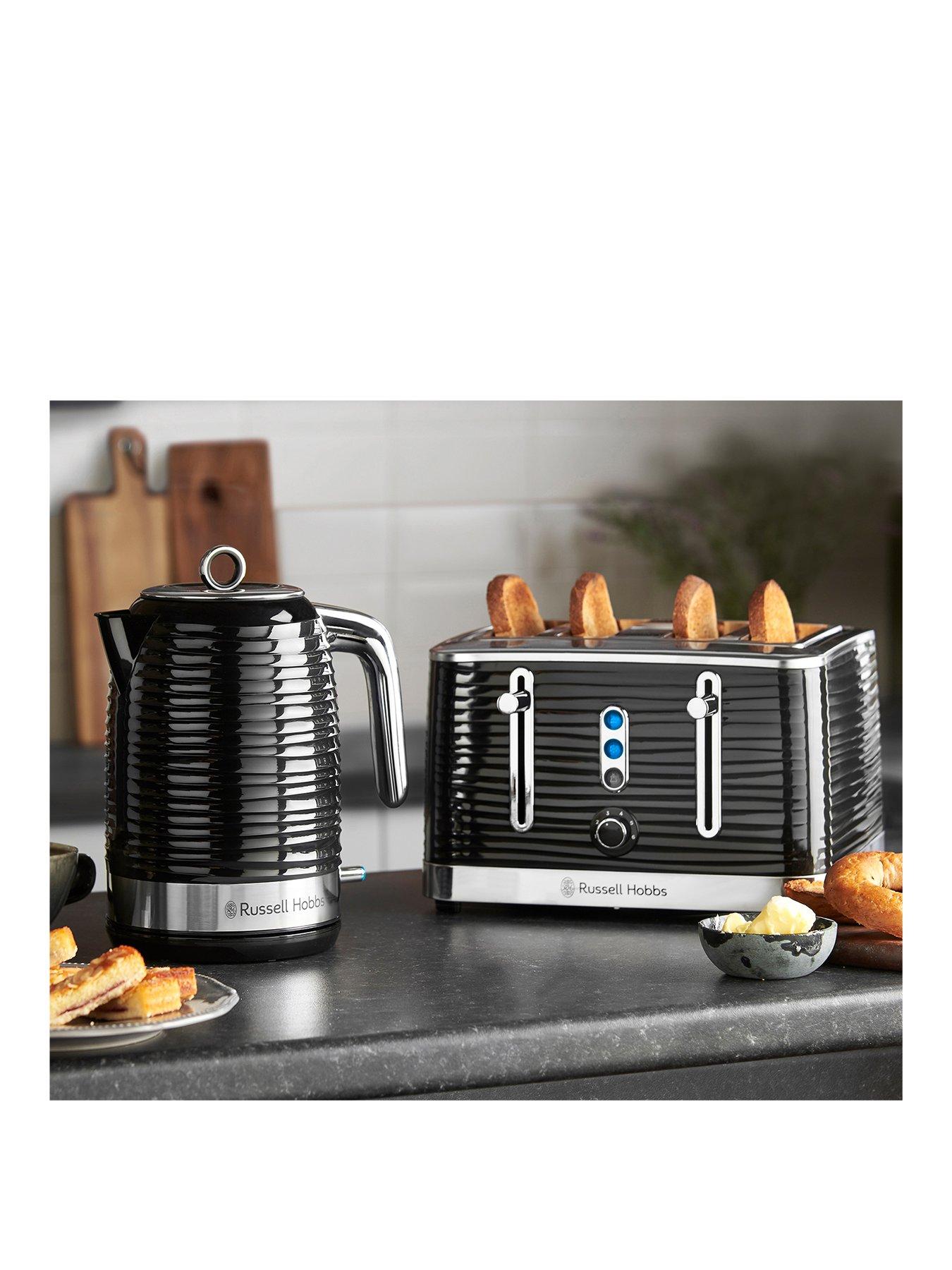 Russell Hobbs Inspire Black Kettle  &  Toaster Bundle