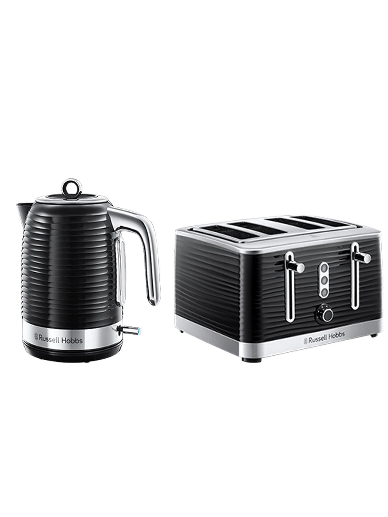 Russell Hobbs Inspire Black Kettle & Toaster Bundle very.co.uk