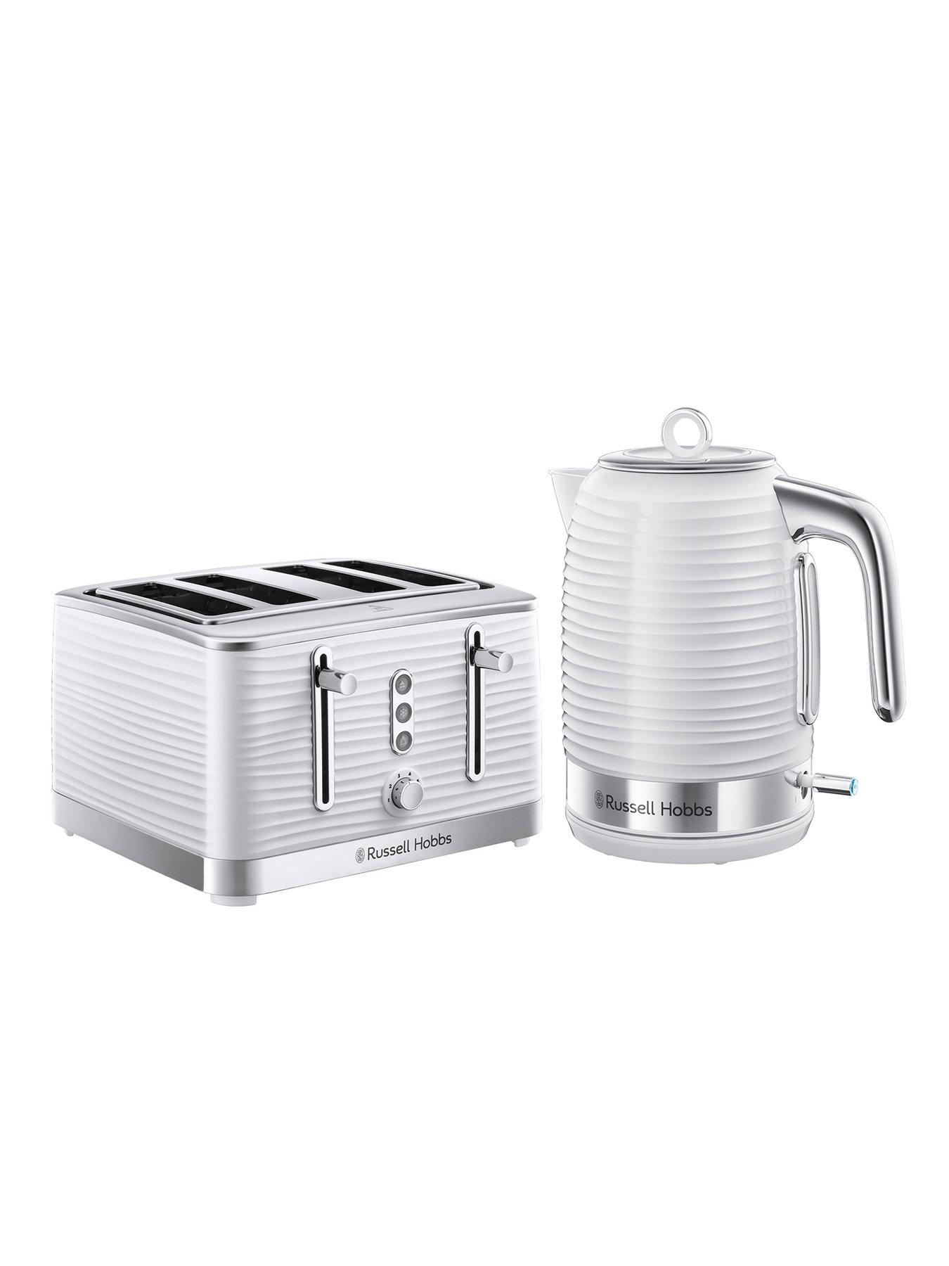 Russell Hobbs Inspire White Kettle & Toaster Bundle very.co.uk