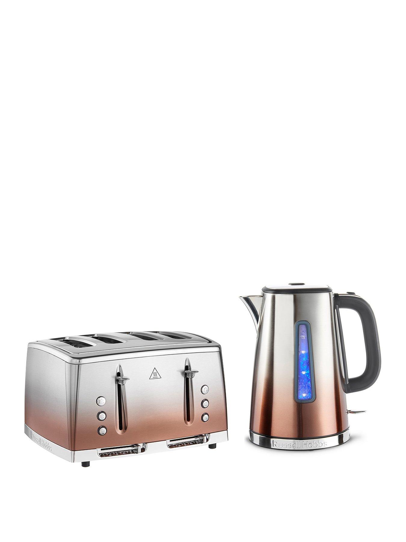 Copper kettle shop and toaster set