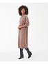  image of barbour-international-aprila-midi-knitted-dress-brown