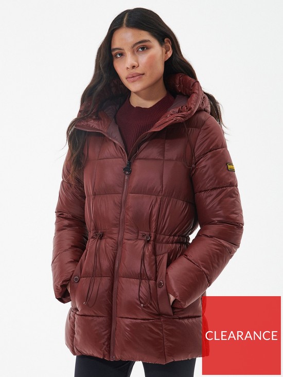 front image of barbour-international-ennis-quilted-coat-red