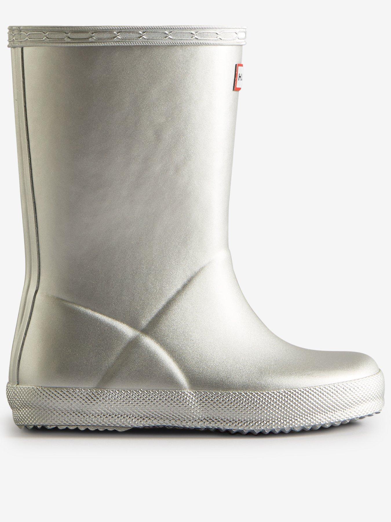 Kids silver hot sale hunter wellies