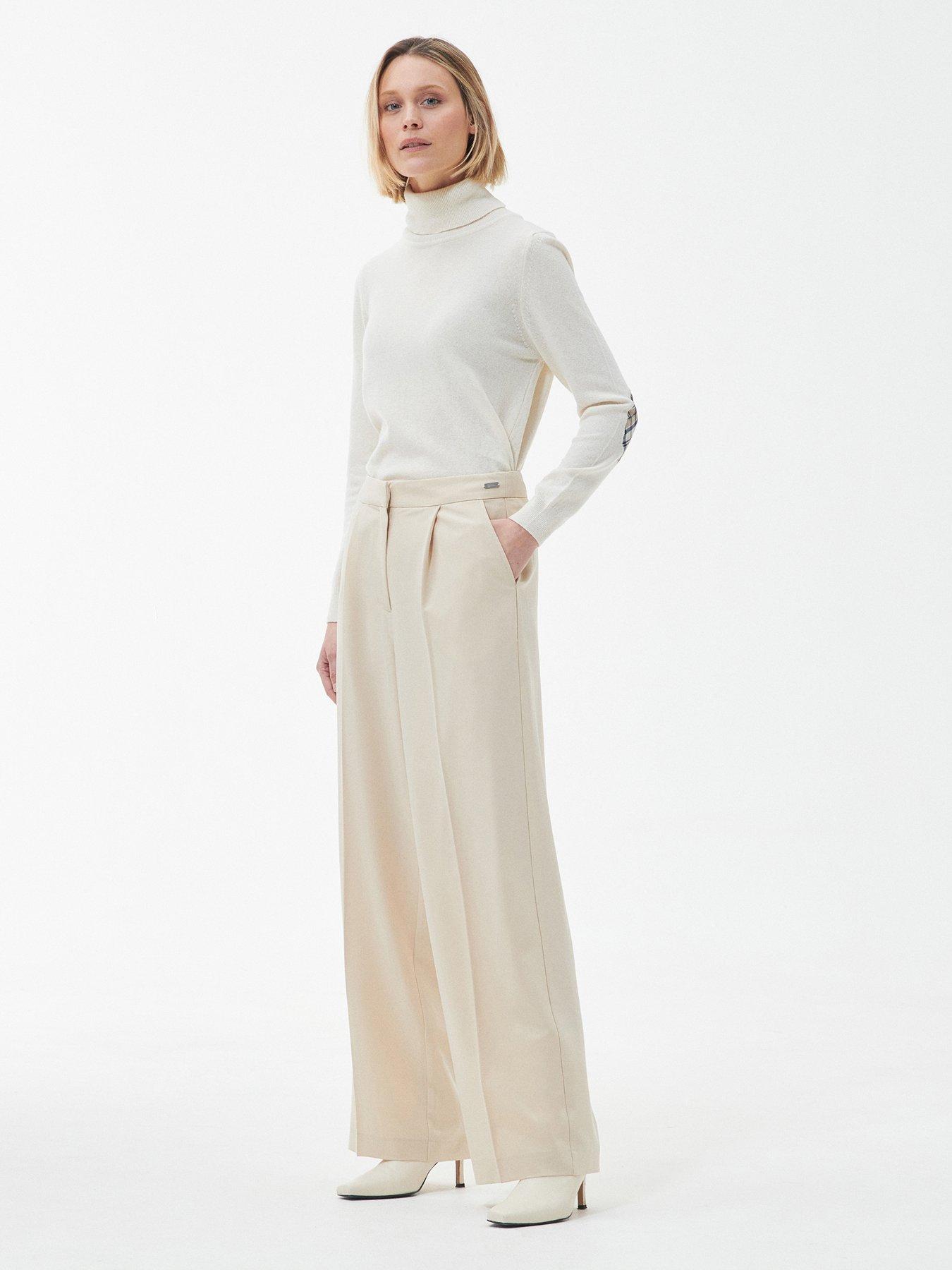 Barbour Angelina Wide Leg Trouser - Cream