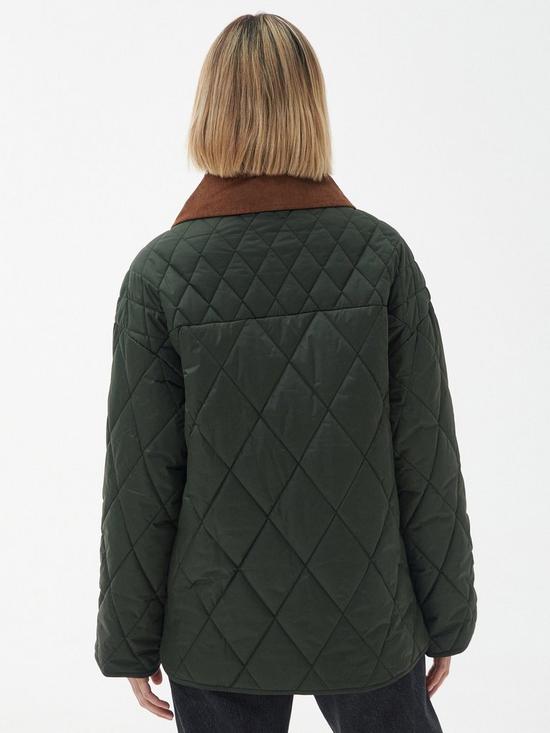 stillFront image of barbour-woodhall-quilted-jacket-green