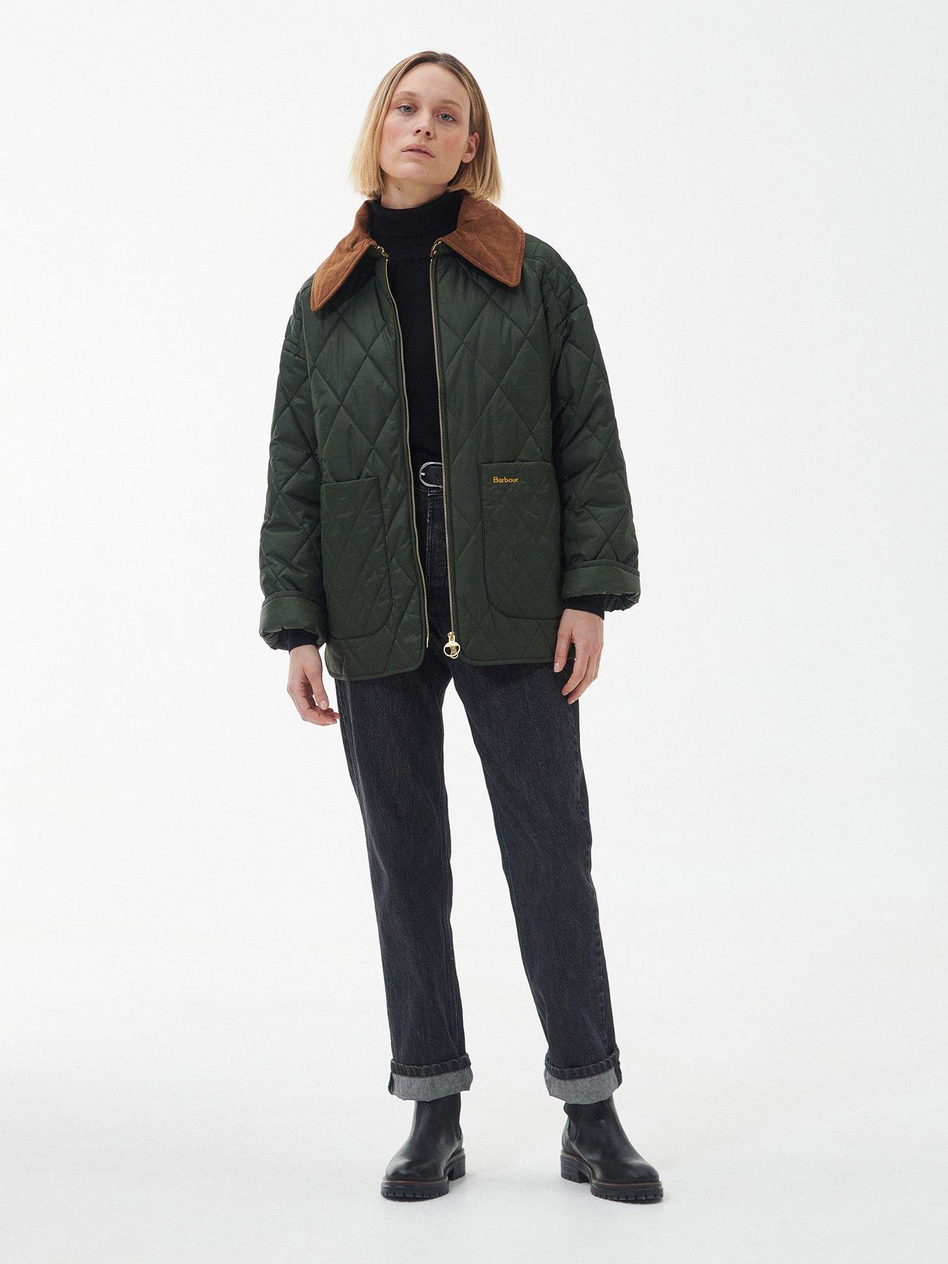 Green barbour quilted on sale jacket