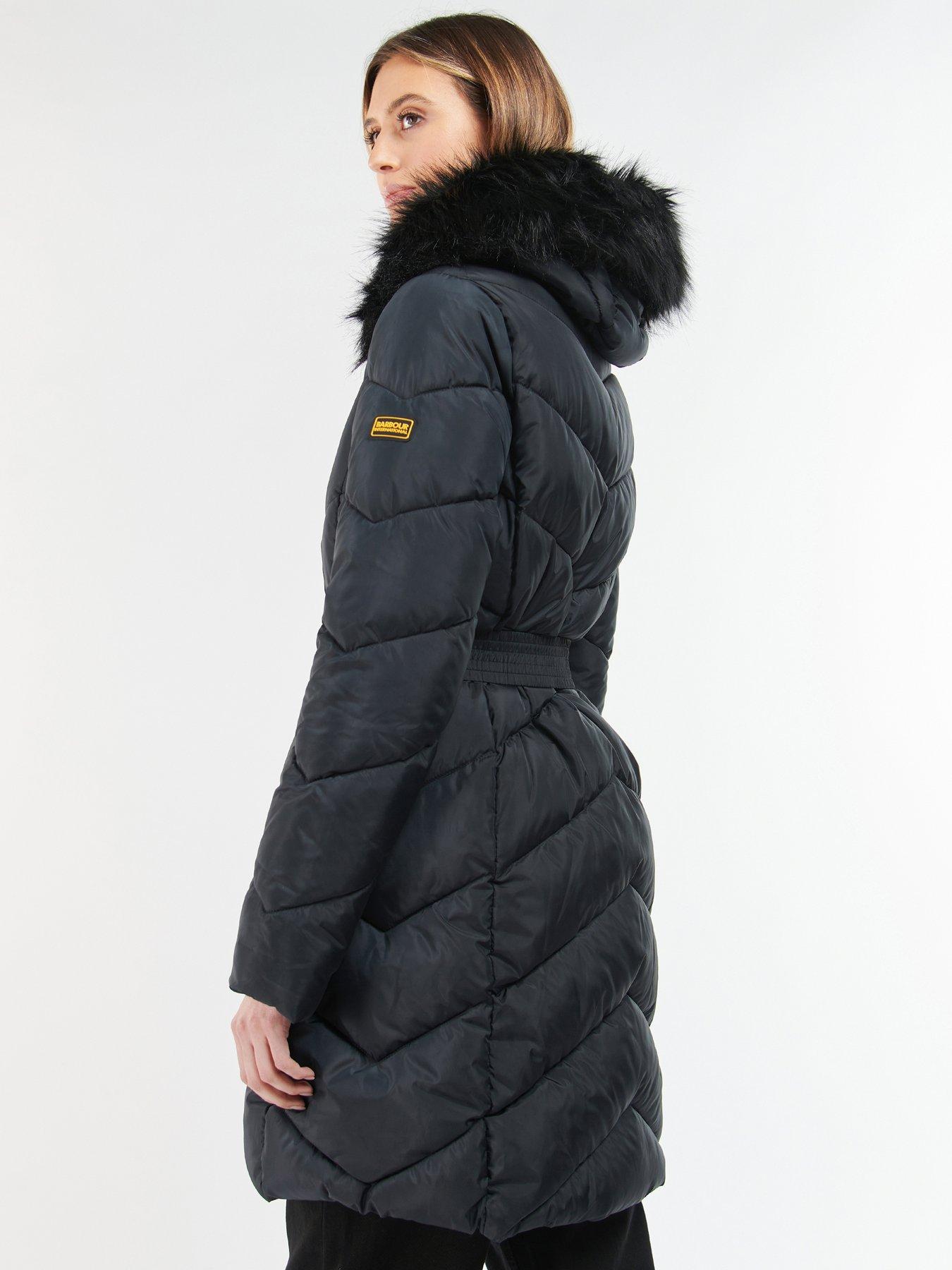 Womens black barbour sale coat