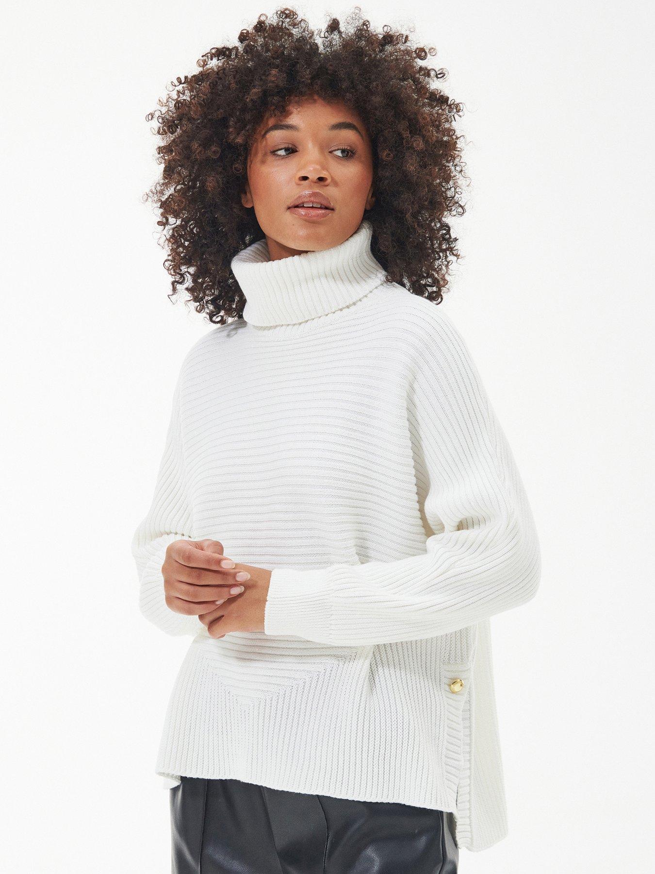 White roll neck jumper on sale womens