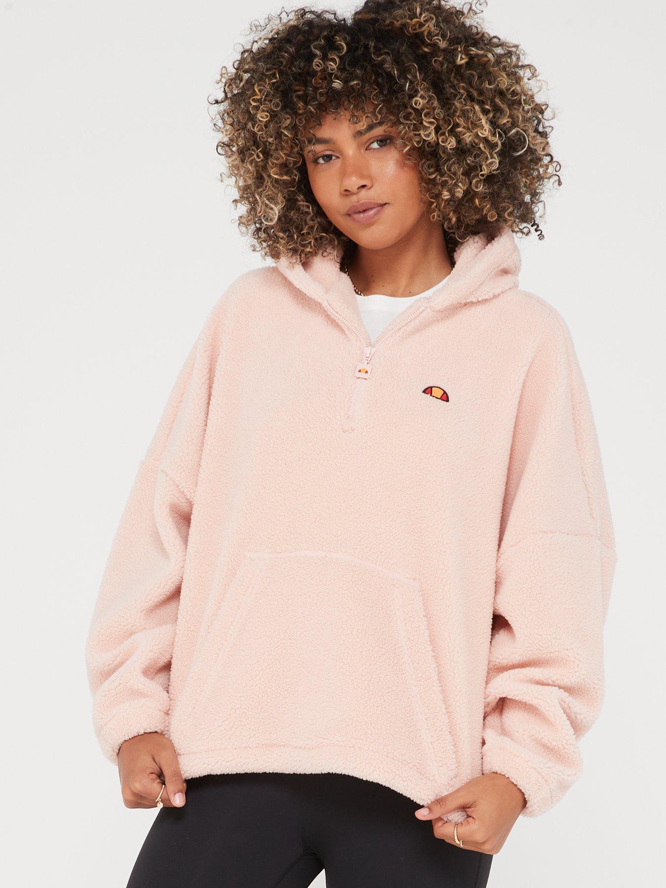 Pink ellesse cheap hoodie womens