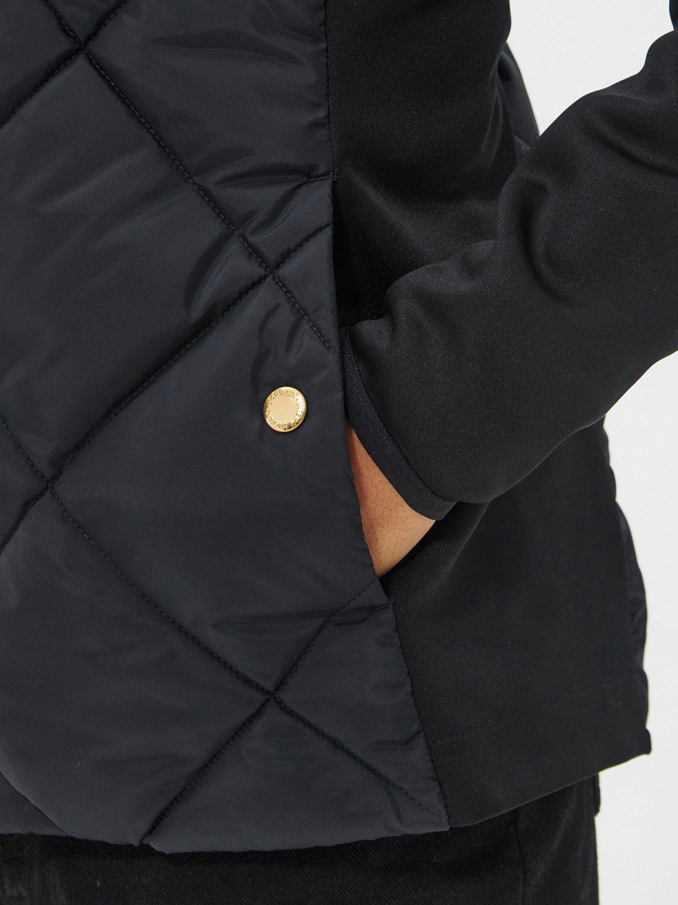 Strada Quilted Sweat Jacket - Black