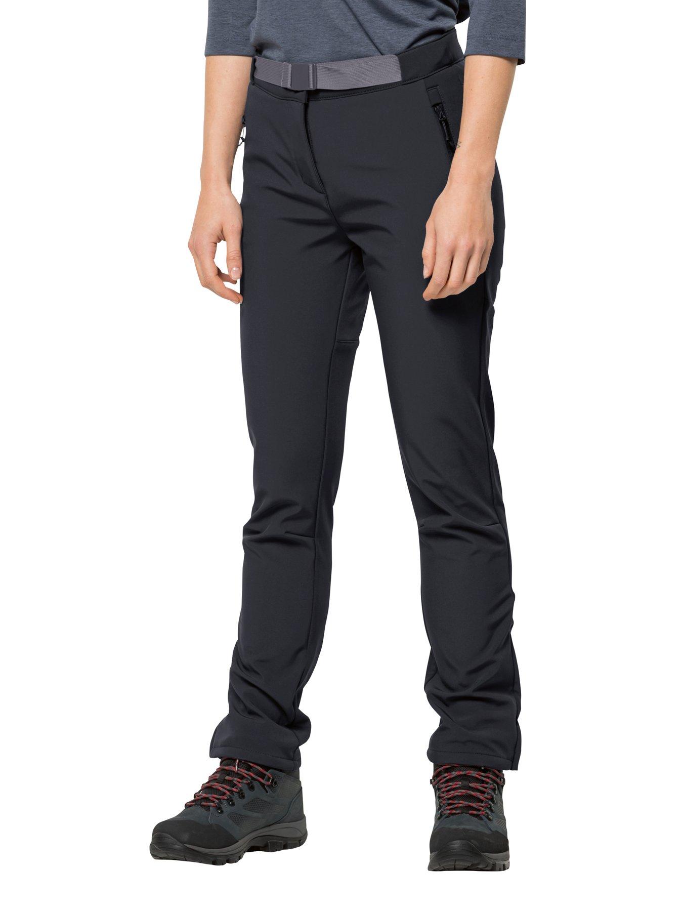 Fleece Lined Straight Leg Pants With Pockets - Black