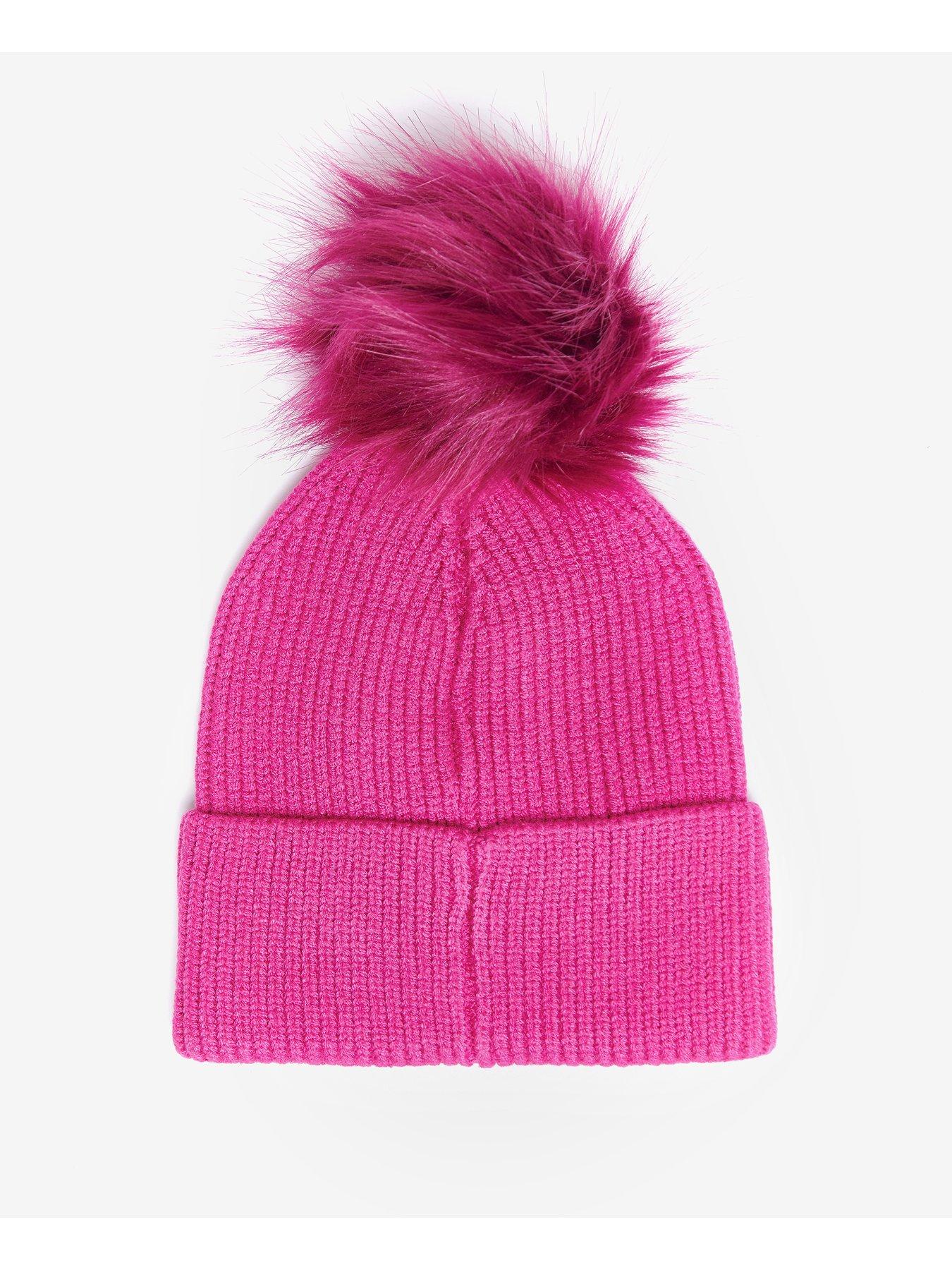 Barbour pink 2024 bobble hat