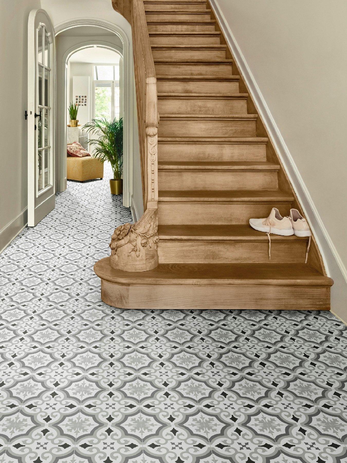 Homemaker Vinyl Flooring Victorian Effect - Grey