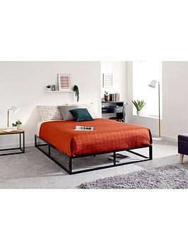 Product photograph of Gfw Platform Small Double Bed Frame - Black from very.co.uk