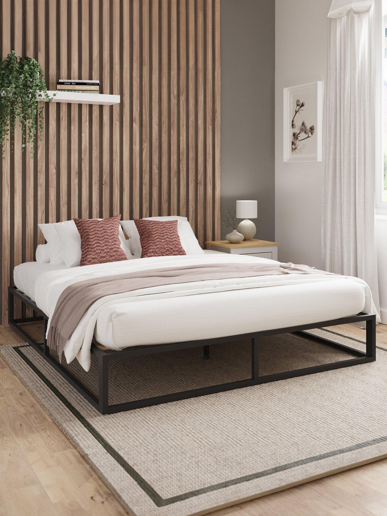 Platform Bed with Mattress Options Buy SAVE Black