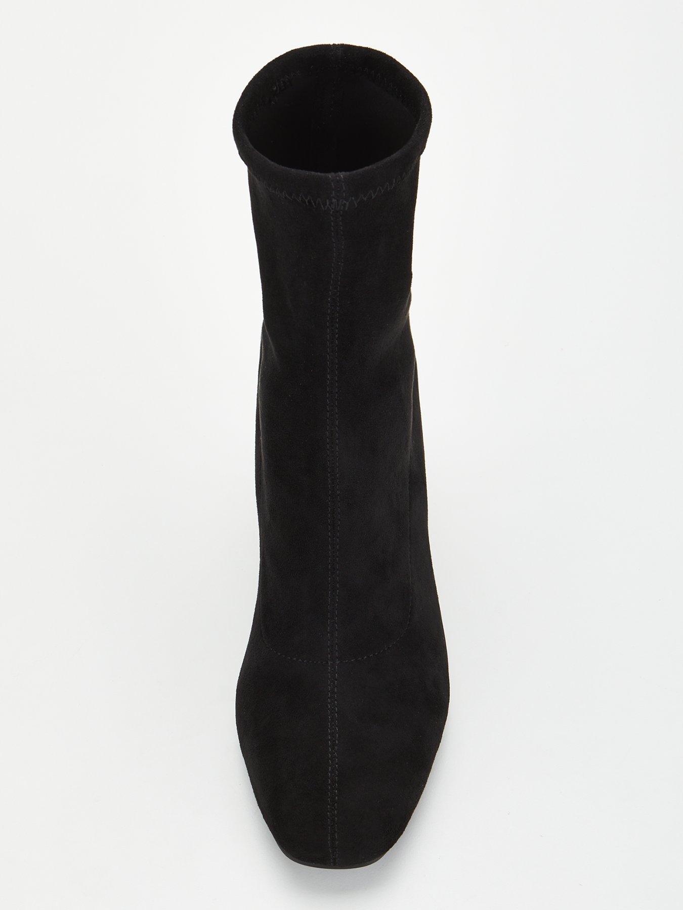 Black block sock boots hotsell