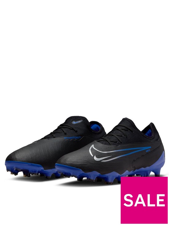 front image of nike-mens-phantom-gt-pro-firm-ground-football-boot-black