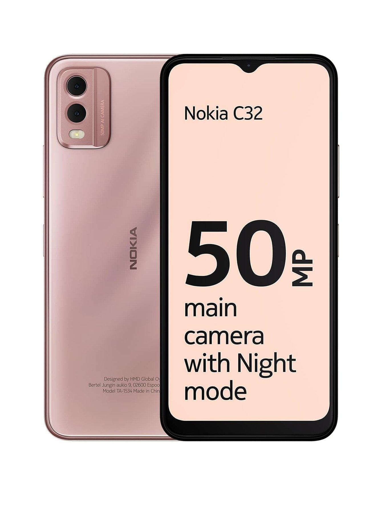 Image 1 of 8 of Nokia C32 4GB RAM, 64GB Storage, Dual SIM&nbsp;- Pink