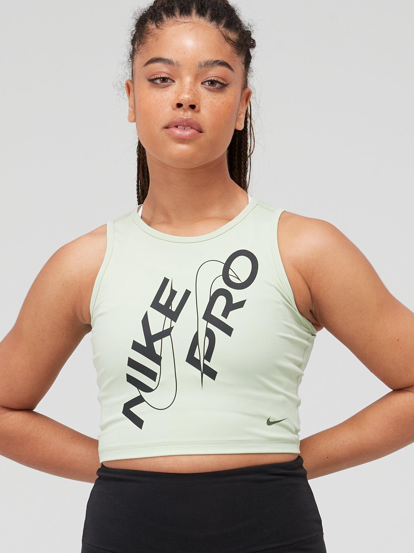 White Nike Swoosh Crop Top