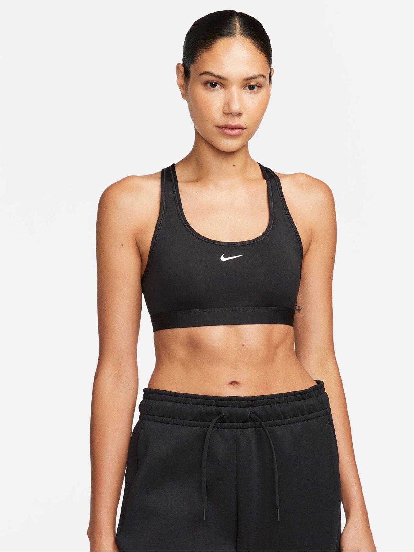 Women's Nike Flyknit Indy Tech Pack Medium Support Sports Bra XS Black White