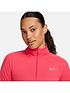  image of nike-dri-fit-pacer-womens-14-zip-pullover-top-bright-orange
