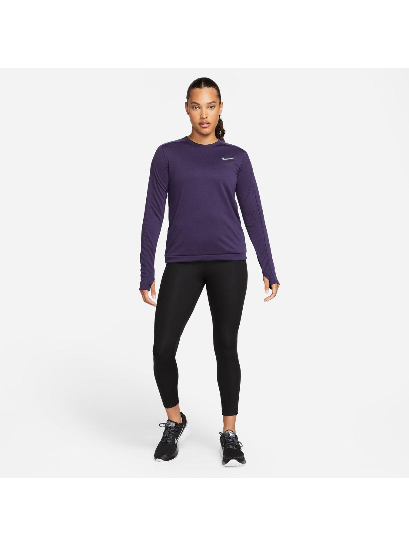 Nike Dri-FIT Women's Crew-Neck Running Top - Purple