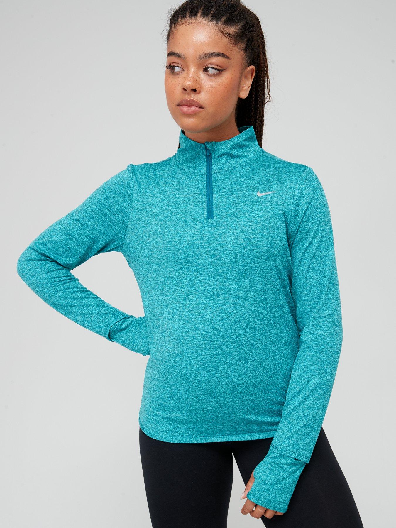 Nike Swift Element Df Uv Half Zip Top - Aqua