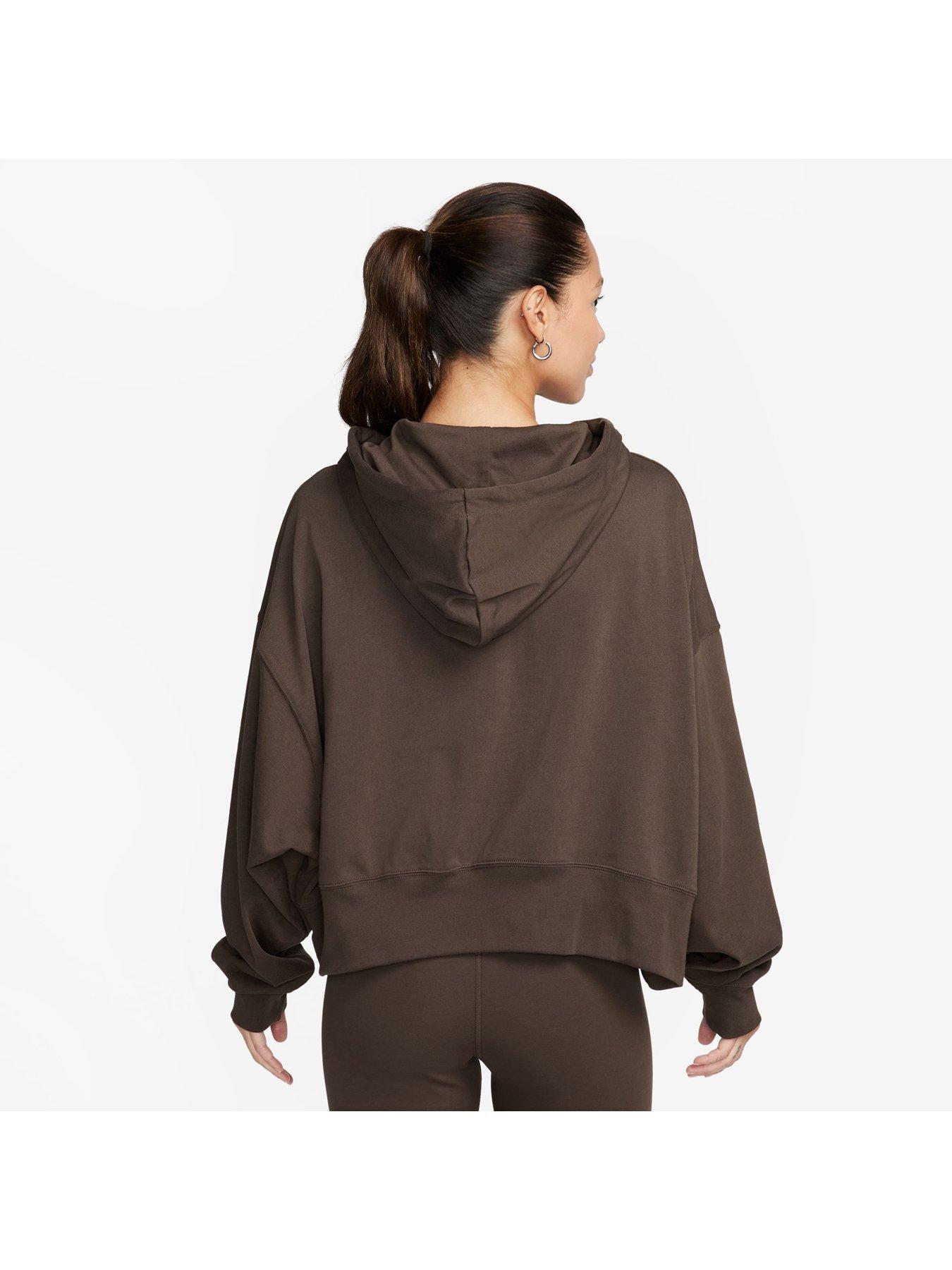 Nike Sportswear Women's Oversized Jersey Pullover Hoodie Brown Very