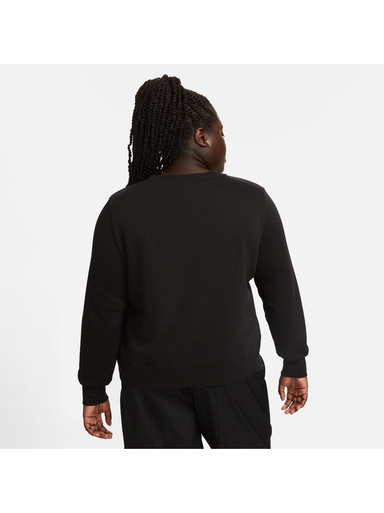 Nike Sportswear Club Fleece Logo Crew-Neck Sweatshirt - Black