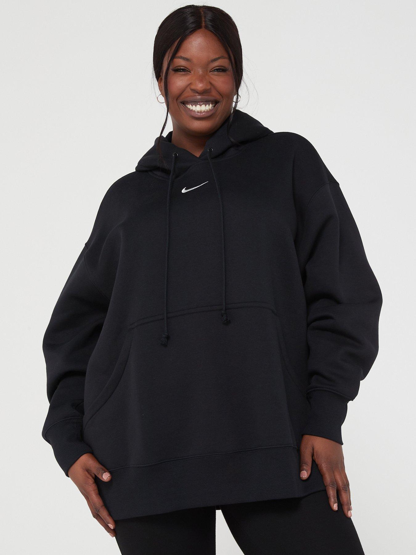 Phoenix Fleece Oversized Hoodie Plus Size Black