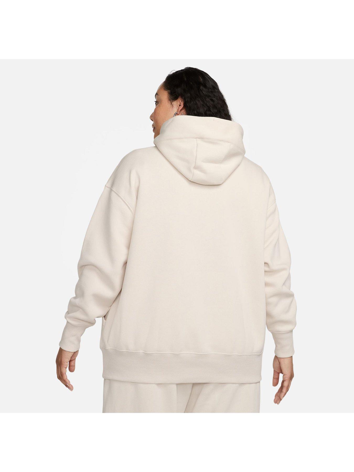 Nike Phoenix Fleece Oversized Pullover Hoodie - Light Beige (Curve