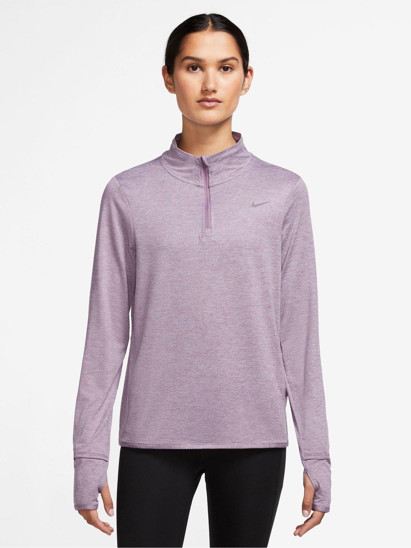 Dri FIT 1 4 Zip Running Top Purple