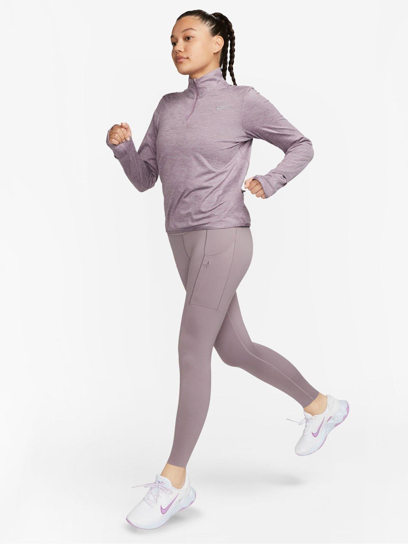 Nike Dri-FIT 1/4-Zip Running Top - Purple