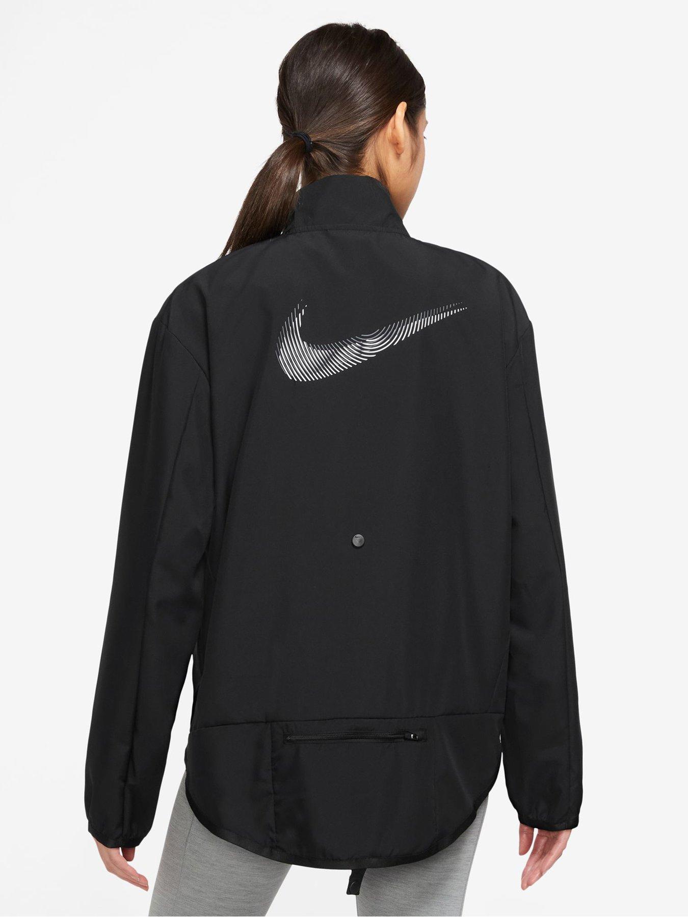 Nike swoosh jacket clearance black