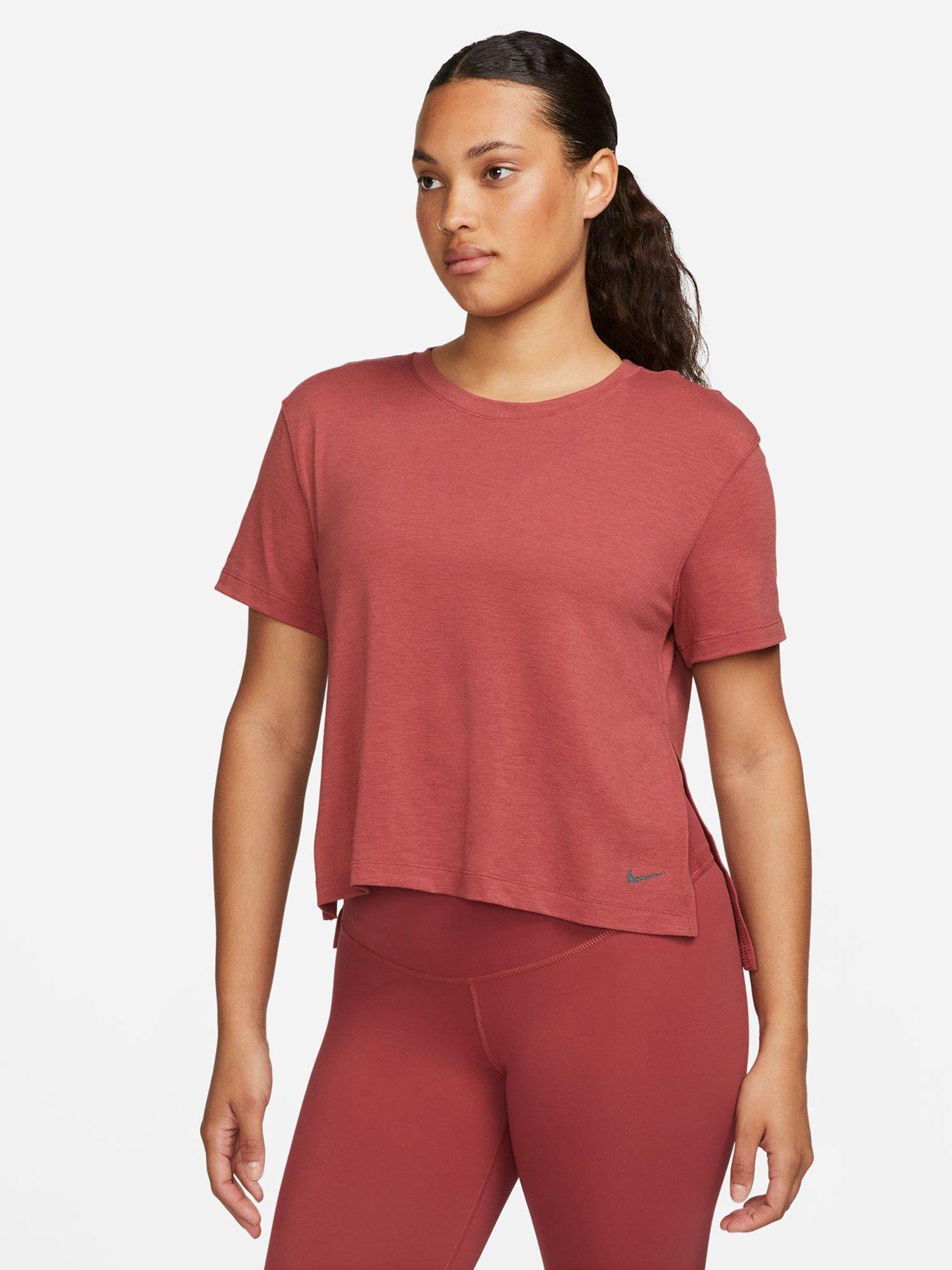 Nike Yoga Dri-Fit Black Women's Short Sleeve T-Shirt