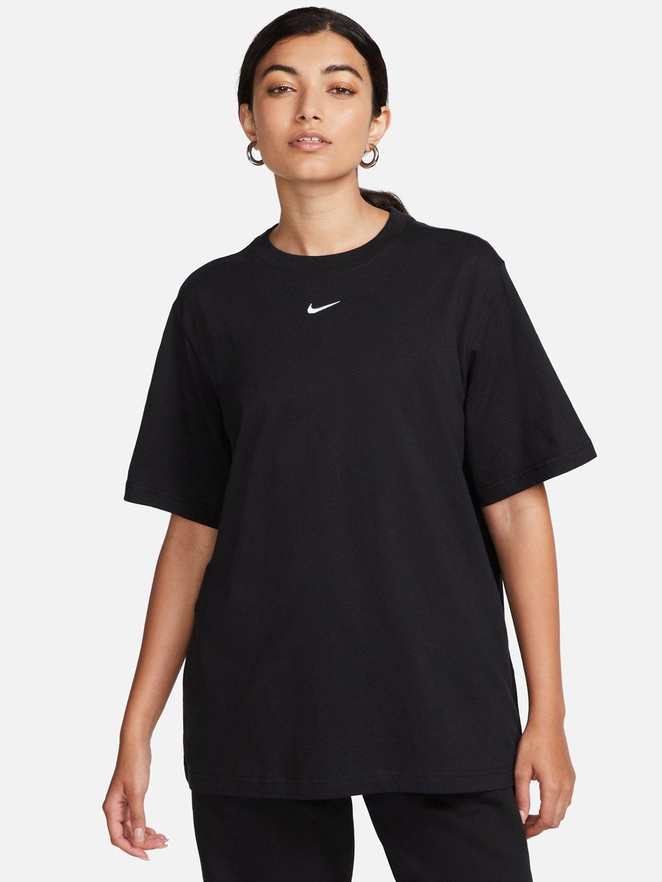 Nike Womens Essential T-Shirt - Black/White | very.co.uk