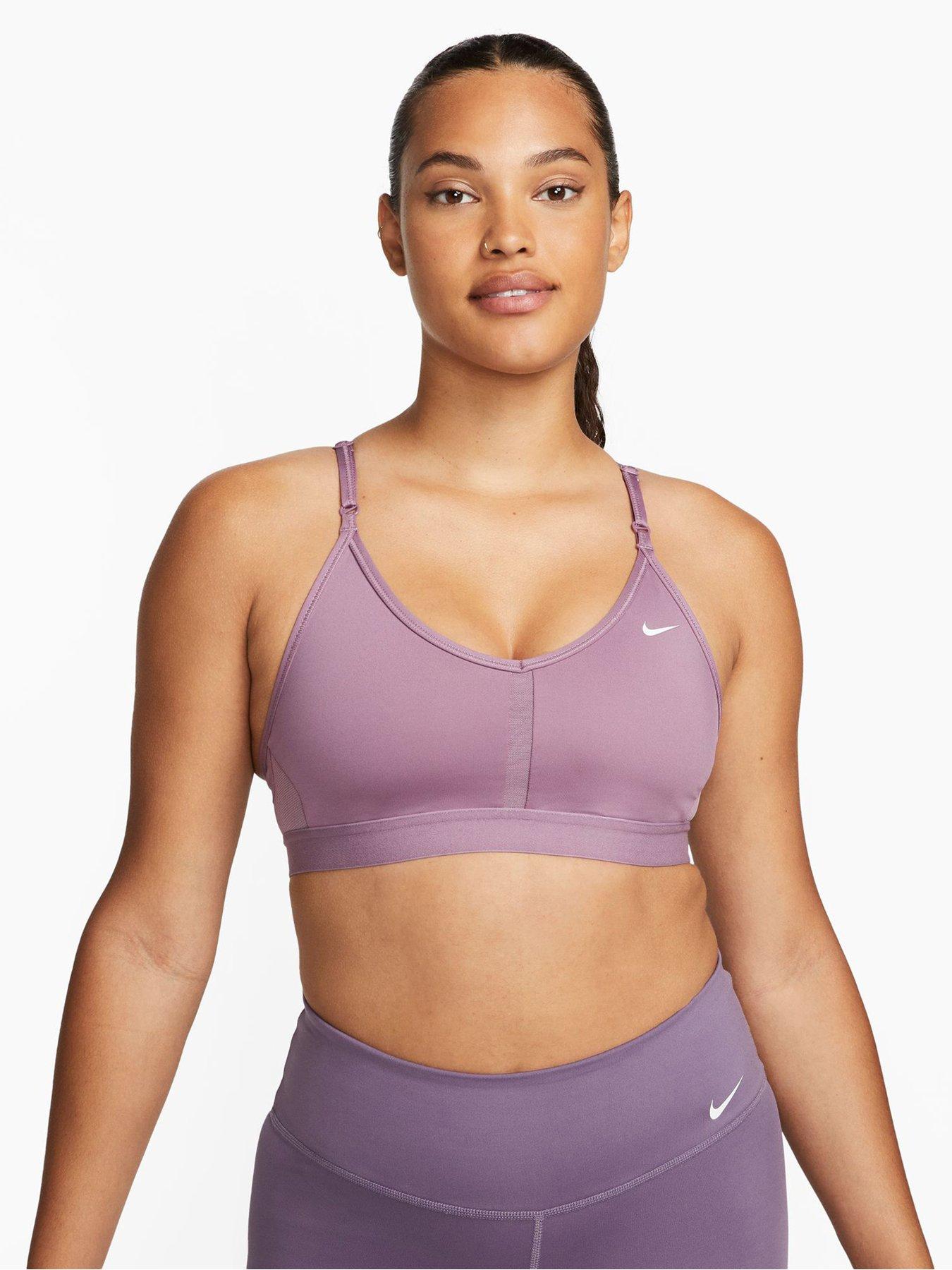 NIKE WMNS YOGA DRI-FIT INDY LIGHT-SUPPORT PADDED COLOR-BLOCK