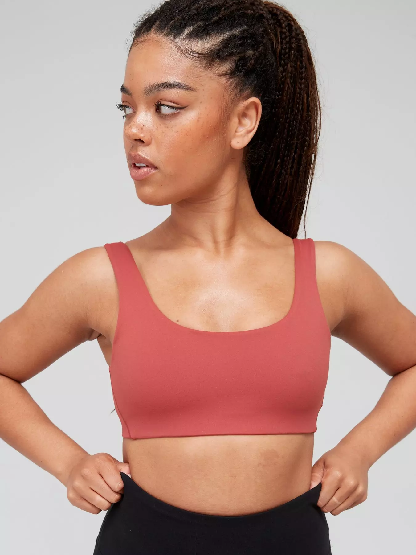 Women's Everyday Soft Light Support Strappy Sports Bra - All In Motion™  Pink L