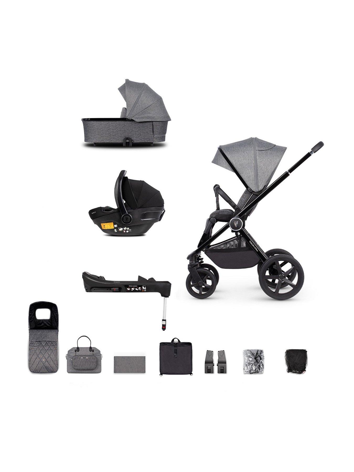 Venicci Upline 3-in-1 Plus Base - 12 Piece Travel System - Slate Grey