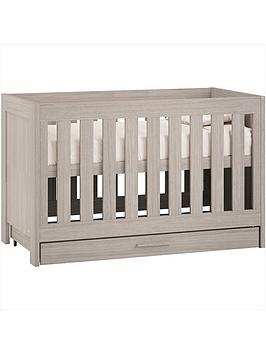Product photograph of Venicci Forenzo Cot Bed With Underdrawer - Nordic White from very.co.uk